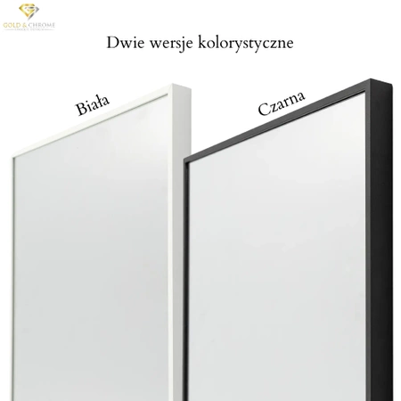 Rectangular mirror in a black frame 130x40cm