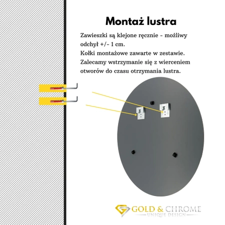 Lustro okrągłe fazowane C-kant 110cm