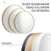 Round mirror in a gold frame 90cm