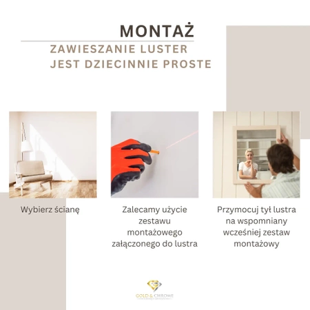 Lustro okrągłe LOFT w czarnej ramie 63cm