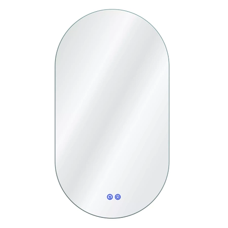 Oval LED illuminated mirror 120x60cm three touch colors