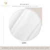 Lustro okrągłe w ramie białe 80cm
