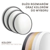 Lustro okrągłe w ramie czarne 40cm