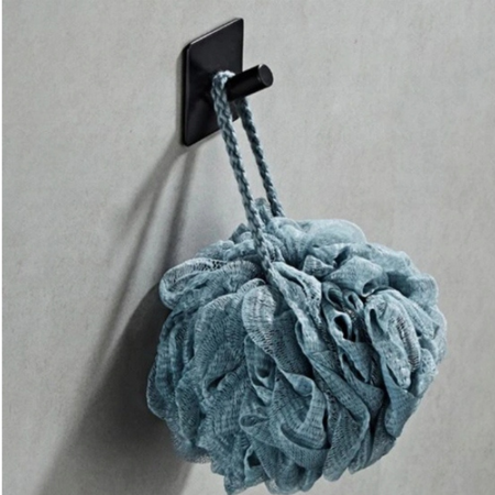 Black lacquered self-adhesive hanger V-tube 4 pcs.
