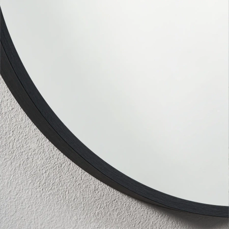 Round mirror in a black frame 40cm